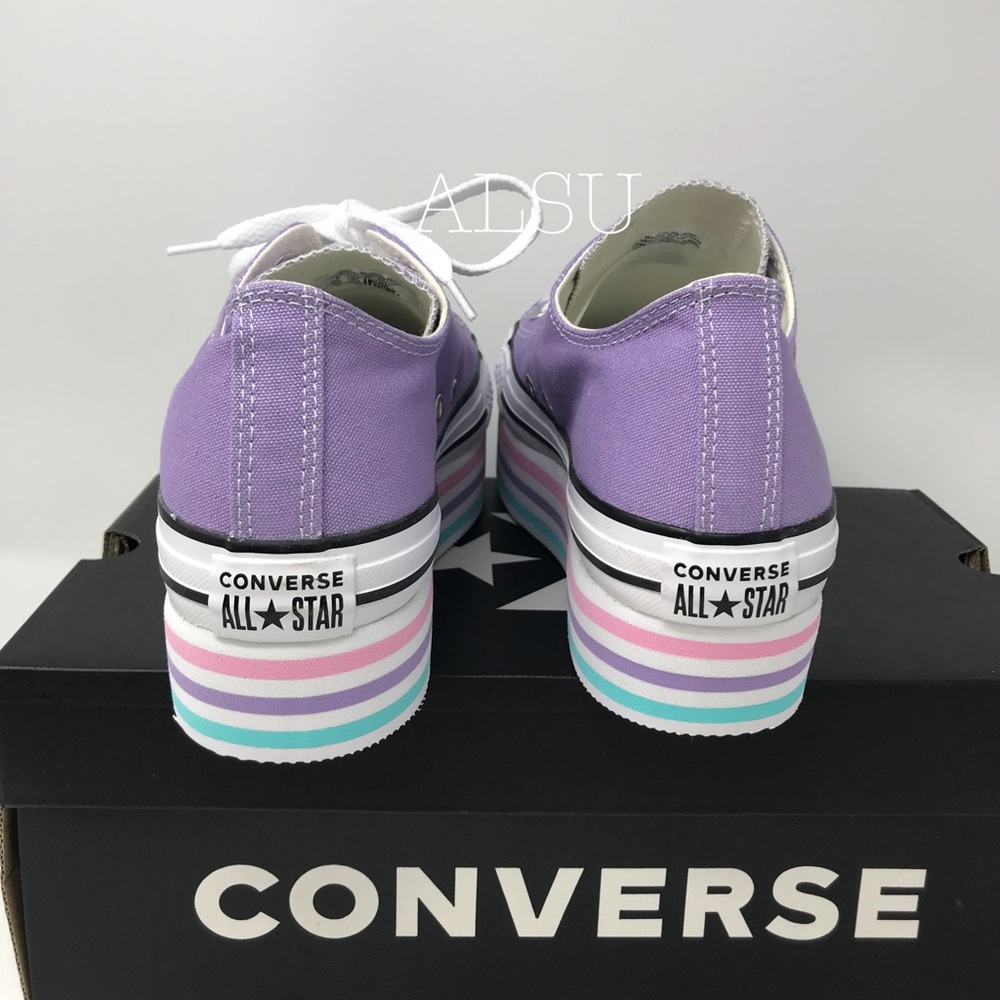 Converse Ctas Platform Layer OX Washed Lilac W - Picture 7 of 7